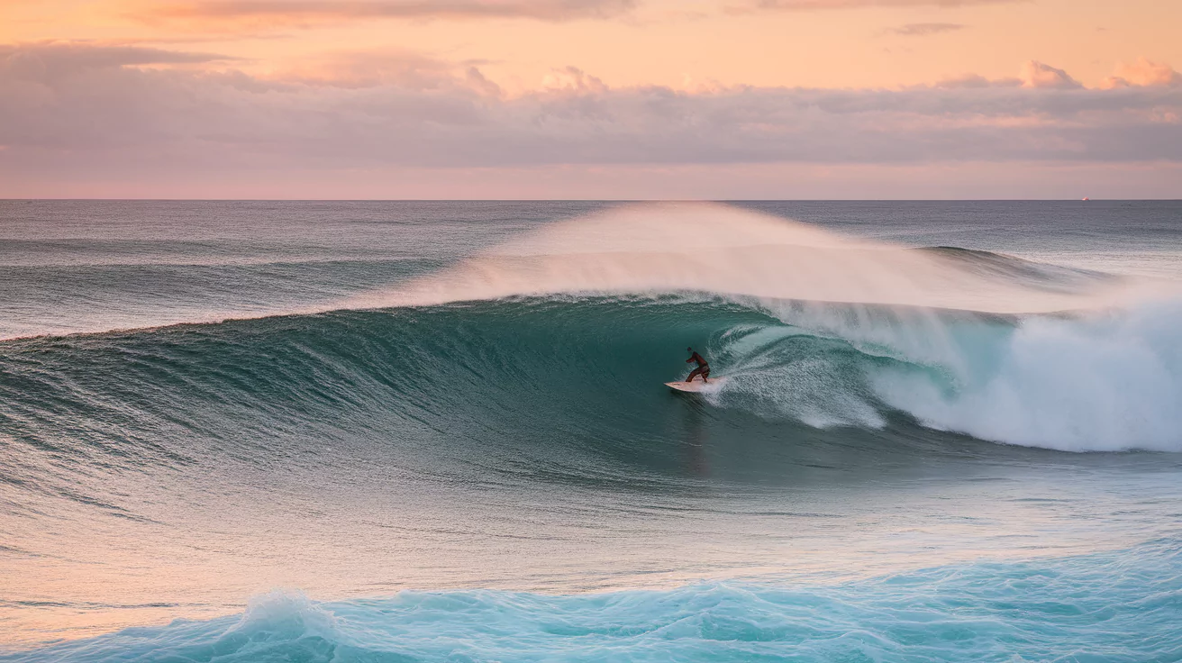 Surfing in Uluwatu Beach